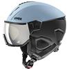 uvex instinct visor, casco da sci robusto unisex, con visiera, regolazione individuale delle dimensioni, white-black matt, 53-55 cm