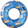 AREMAR Galleggiante gonfiabile con glitter e manici, per piscina e spiaggia, ciambella, rotondo, 90 cm, in vinile resistente, con toppa di riparazione, ideale per adulti e bambini
