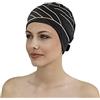 Fashy Cuffia da Nuoto in Tessuto Esclusivo da Donna, Taglia Unica, Colore: Nero/Marrone