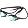 ARENA Cobra Core Swipe Mirror Occhialini Nuoto da Gara Unisex Adulto, Occhialini Piscina con Lenti a Specchio Curve, Anti-Appannamento, Protezione UV, 5 Ponti Nasali Intercambiabili
