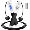 Uten Corda per Saltare Senza Cordone, Corda Salto Regolabile con Timer, Calorie Conta Elettronico LCD, Fitness/Perdita di Peso/Boxe/Altezza Lunga, Corda per Saltare Smart per l'Uomo Donna Bambini