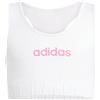 adidas Bambine e Ragazze Essentials Top Shirt, White/Pink Fusion, 13-14 Years