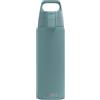 Sigg Shield One Borraccia sport (0.75 L / 1 L), Bottiglia acqua priva di sostanze inquinanti e a prova di perdita, Borraccia acciaio inossidabile con ONE Top, Nero, 0.75 L
