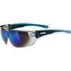 uvex sportstyle 204, occhiali sportivi unisex, specchiato, comfort senza pressione e tenuta perfetta, blue/blue, one size