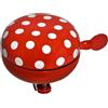 Büchel Campanello per Bicicletta DING-Dong, 80 mm, per Bicicletta Olandese, Rosso a Pois, 43675813-1