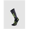 UYN Calze Running Tecniche Compression Fly Uomo, Anthracite/Yell Fluo, 35/38