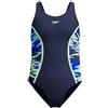 Speedo Hyperboom Splice Muscleback One Piece Costume da Bagno per Bambina, Blu Navy, 4 Anni