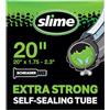 Slime 30058SL Camera d'Aria per Biciclette con Gel Antiforatura Slime, Autoriparante, Prevenzione e Riparazione, Valvola Schrader, 20 x 1.5-2.125