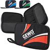 GEWO Unisex - Adulti Master Tavolo da Ping Pong Doppia Custodia, Nero/Rosso, 32 x 23 x 3 cm