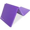 ProsourceFit Tri-Fold Folding Thick Exercise Mat 6'x2' with Carrying Handles for MMA, Gymnastics, Stretching, Core Workouts, Purple