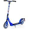 Hurtle Renegade Monopattino a 2 Ruote per Bambini, Adolescenti e Adulti - Manubrio a T Regolabile, Pedana in Lega Antiscivolo, Pieghevole e Portatile con Tracolla