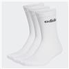 adidas Unisex - Adulto Linear Crew Cushioned Socks 3 Pairs, White / Black, 45-48