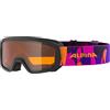 ALPINA Unisex - Bambini, PINEY Occhiali da sci, black-pink matt, One Size