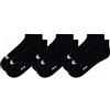 Erima Pacco da 3 fantasmini Calze, Unisex Bambini, Nero, 31-34