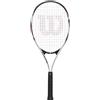 Wilson Racchetta Da Tennis Fusion Xl, Offre Potenza Leggera e Tolleranza Migliorata, Design V-Matrix e Portata Estesa, Fornita Pre-Incordata, Colore: Bianco/Nero/Rosso, Taglia: 3