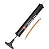 uhlsport Pompa per palloni uhlsport piccola (6''), per calcio, pallavolo e simili, pompa ad aria compatta con prolunga flessibile, ottime per gli spostamenti, Nero