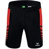 Erima Uomo Pantaloncini Worker Six Wings, Nero/Rosso, XL
