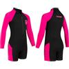 Cressi Little Shark Shorty Wetsuit Black/Pink 2mm L. Sleeve 3/4 Age