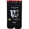 Wilson WRT115302 Palline da Tennis Tour Slam, 2 Tubi con 4 Palline Ciascuno, per Tutte le Superfici, Giallo