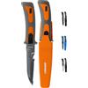 Cressi Unisex Adulto Coltello Professionale Subacqueo per Immersioni e Apnea, Plastica, Arancio/Grigio Lama Silver, 23.5 cm