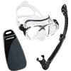 Cressi Big Eyes Evolution & Alpha Ultra Dry, Trasparente/Nero