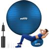 EDIFIT, Palla Fitness, 55, 65 e 75cm, Pilates Attrezzi Casa, Incluso il Gonfiatore, Fitball, Yoga Accessori, Palla Gravidanza, Ginnastica Ritmica (55cm, Blu)