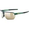 Uvex vectiv set - occhiali sportivi per adulti - 100% protezione UVA, B, C - comfort senza pressione e tenuta perfetta - olive trans. / mir.gold - one size