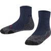 FALKE TK2 Short K Sso lana filo funzionale spessi antivesciche 1 paio, Calzini da escursionismo Unisex Bambini, Blu Dark Blue 6680, 23-26