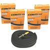 Continental - Camere d'aria Race 28 700 x 20-25C per bici da strada, con valvola Presta da 42 mm, confezione da 4 pezzi