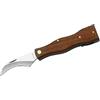 Herbertz Coltello per funghi, in acciaio inossidabile, manico in legno, con spazzola