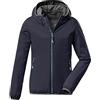Killtec Girl's Giubbotto softshell con collo in piedi, impacchettabile - KOS 164 GRLS SFTSHLL JCKT, blue anthracite, 128, 38362-000