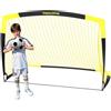 Happy Jump Porta da Calcio Pieghevole - Rete da Giardino 90x67, 120x90, 152x110, 213x152 CM | Opzioni con Pallone, Bersaglio, Pompa e Coni | Perfetta per Allenamento Outdoor e Regalo