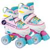 HUDORA Pattini a rotelle Wonders - misure 28-31 - pattini a rotelle comodi per bambini regolabili su 4 misure - pattini di stile per bambini fino a 60kg - pattini in nylon di pregio