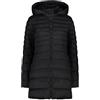 CMP - Parka da donna in nylon con cappuccio removibile, Nero, 40