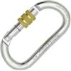 Kong. Oval Steel Classic Screw Sleeve. Moschettone Ovale in Acciaio al Carbonio con Ghiera a Vite e Sistema Keylock. Consigliato Per Carrucole e Bloccanti. EN 362/B, EAC. Made in Italy. Peso 176g.