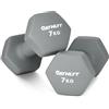 Athlyt Set di 2 manubri in neoprene, 2 x 7 kg, Grigio - Fitness e allenamento a casa