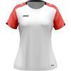 JAKO Maglietta da Donna Dynamic, Bianco/Corallo/Marine, XL