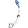 SEAC Tribe Dry Dry Snorkel Ridotto, Ottimo per Snorkeling e Subacquea Unisex Bambini Trasparente/Blu Standard
