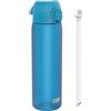 Ion8 Borraccia con Cannuccia, 500 ml/18 oz, Anti-perdite, Facile da Aprire, Chiusura Sicura, Lavabile in Lavastoviglie, Senza BPA, Coperchio Igienico, Maniglia per il Trasporto, Facile da Pulire, Blu
