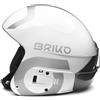 Briko Vulcano Fis 6.8 Multi Impact Casco da sci/Snow, Adulti, Unisex, Shiny White-Silver, 52 cm