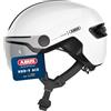 ABUS Casco da città HUD-Y ACE - elegante casco da bicicletta con visiera e luce posteriore LED magnetica ricaricabile - per uomo e donna