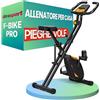 Ultrasport F-Bike Pro Cyclette da Casa Pieghevole I Cyclette Pieghevole da Casa fino a 150 KG con Sella Extra Confortevole e LCD Display, Cyclette da Camera Arancione-Nero