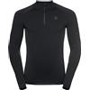 Odlo Uomo Maglia Funzionale a Maniche Lunghe con Zip Performance Warm Eco