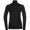 Odlo Intimo termico da donna Active Warm I Maglia termica a maniche lunghe I Intimo termico da sci I Maglia termica a maniche lunghe con collo e mezza zip I Donna