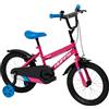 Huffy So Sweet - Bicicletta da bambina 16 pollici, con ruote di supporto, per bambini 4-6 anni (110-135 cm), telaio in acciaio, freni a mano, sella regolabile, colore: Rosa