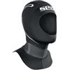 SEAC Tekno Cappuccio per Muta da Subacqueo in Neoprene da 5mm con Valvola Anti Bolla d'Aria Unisex Adulto Nero XXL/3XL