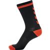 hummel Unisex - Adulto ELITE INDOOR SOCK LOW PA Calzino, BLACK/FIESTA, 46-48