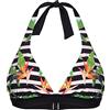 Firefly Mia Top Bikini AOP/Black/Greendark 36