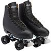 Chicago Skates Chicago - Pattini a 4 Ruote da Uomo, Foderati in Pelle, Classici, Nero, Taglia 37