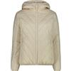 CMP - Giacca da donna in nylon con cappuccio fisso, Vaniglia, 48
